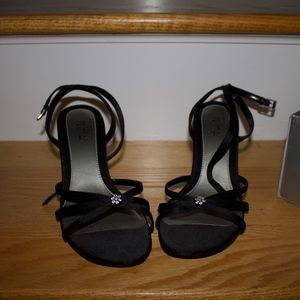 Prima Black Strappy Heels